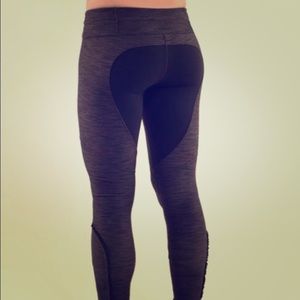 Lululemon Dressage Cropped Pant- black gray ruffle
